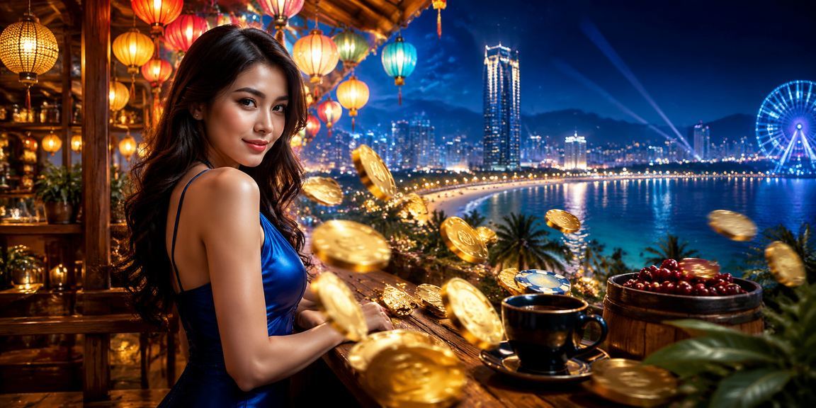 Người chơi Quy Nhơn trải nghiệm Slot Jackpot trên điện thoại Android bên ly cà phê